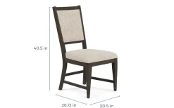 Mor Furniture Bay Creek Extendable Dining Table & 4 Upholstered V-Back Chairs In Toasted Nutmeg