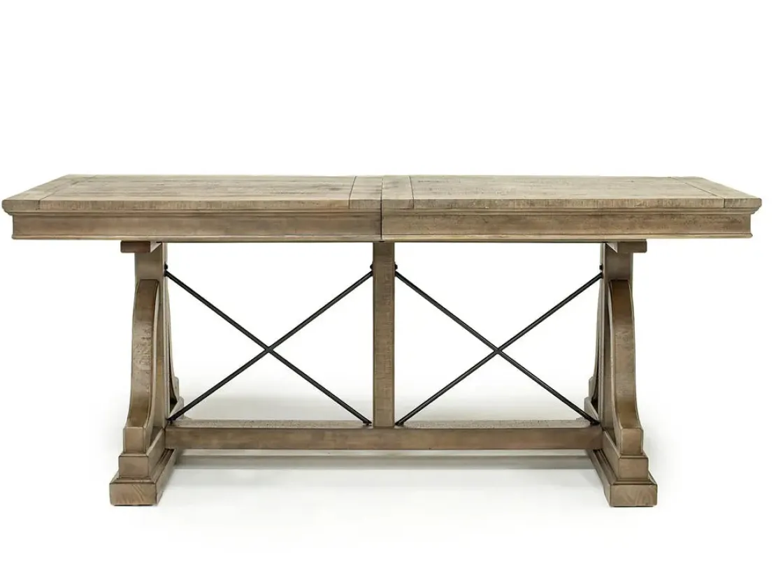 Mor Furniture Bay Creek Extendable Dining Table & 6 V-Back Chairs In Toasted Nutmeg