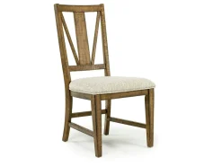 Mor Furniture Bay Creek Extendable Dining Table & 6 V-Back Chairs In Toasted Nutmeg