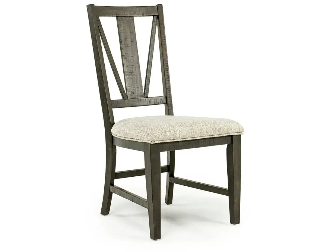 Mor Furniture Bay Creek Extendable Dining Table & 6 V-Back Chairs In Toasted Nutmeg