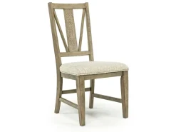 Mor Furniture Bay Creek Extendable Dining Table & 6 V-Back Chairs In Toasted Nutmeg