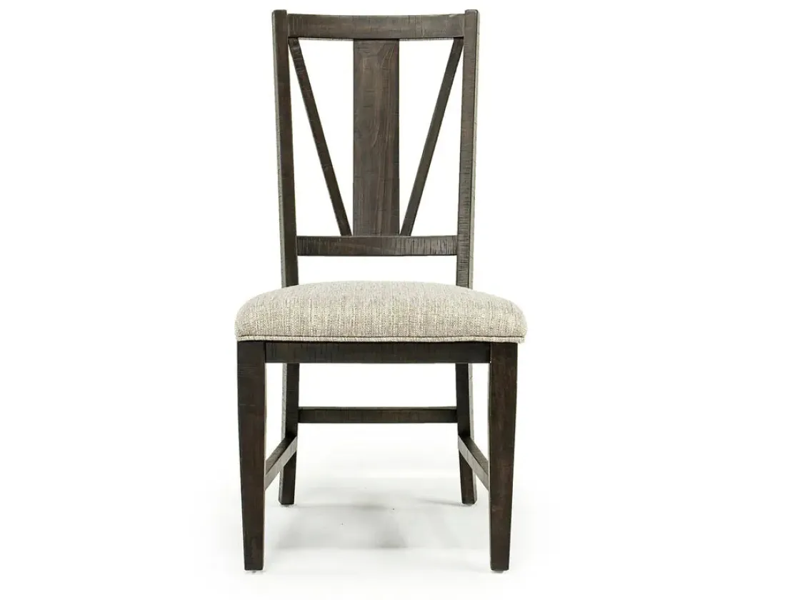 Mor Furniture Bay Creek Extendable Dining Table & 6 V-Back Chairs In Toasted Nutmeg