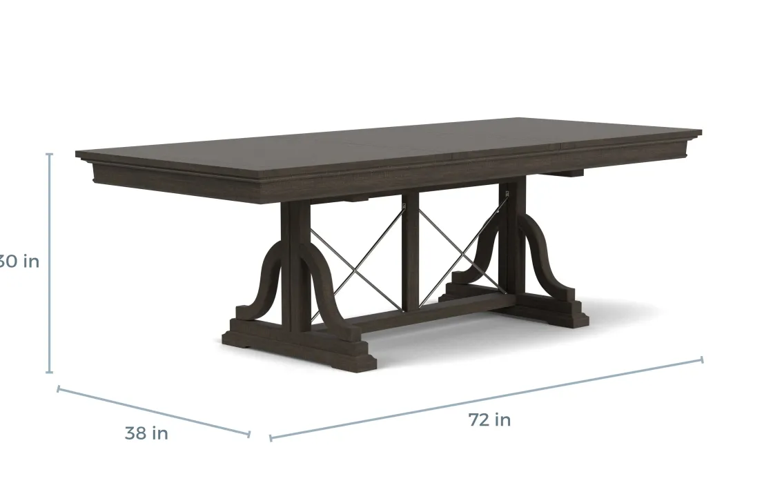 Mor Furniture Bay Creek Extendable Dining Table & 6 V-Back Chairs In Toasted Nutmeg