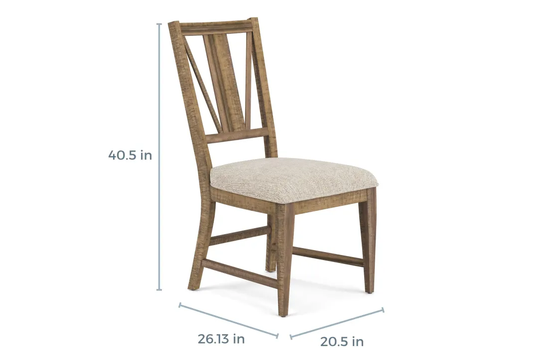 Mor Furniture Bay Creek Extendable Dining Table & 6 V-Back Chairs In Toasted Nutmeg