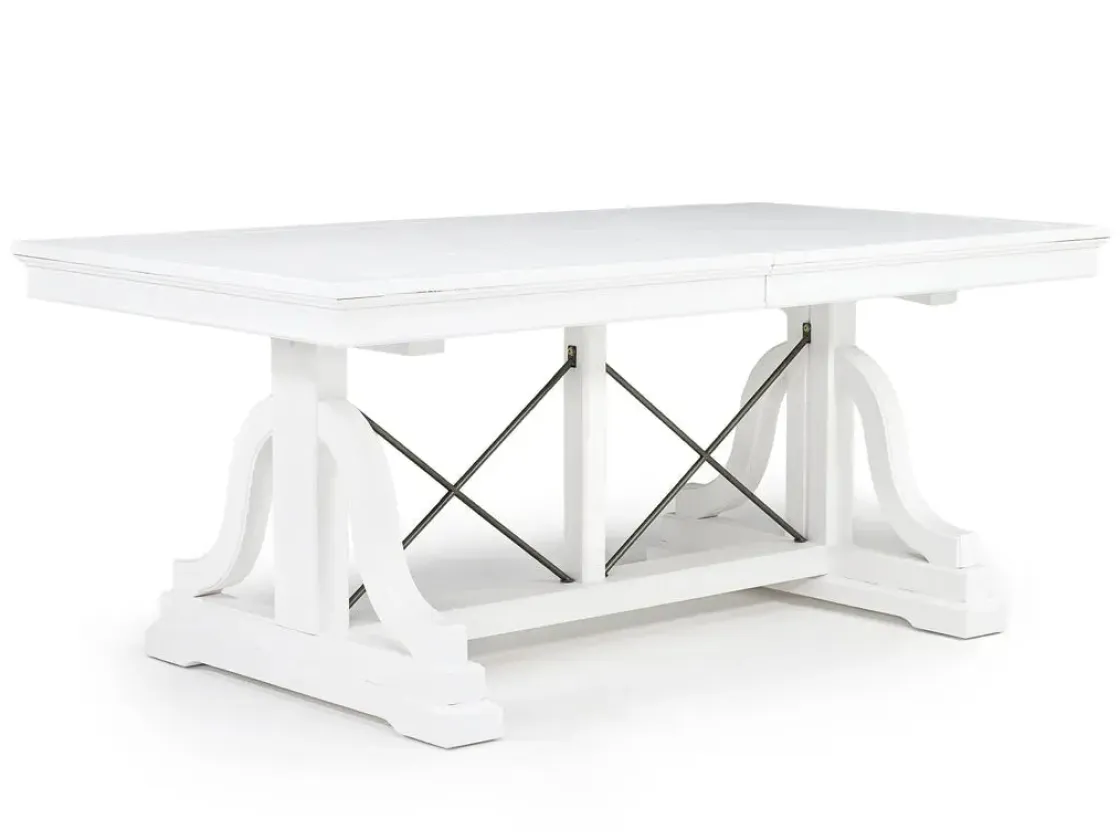 Mor Furniture Bay Creek Extendable Dining Table & 6 V-Back Chairs In Toasted Nutmeg
