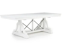 Mor Furniture Bay Creek Extendable Dining Table & 6 V-Back Chairs In Toasted Nutmeg