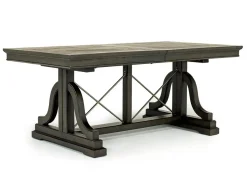 Mor Furniture Bay Creek Extendable Dining Table & 6 V-Back Chairs In Toasted Nutmeg