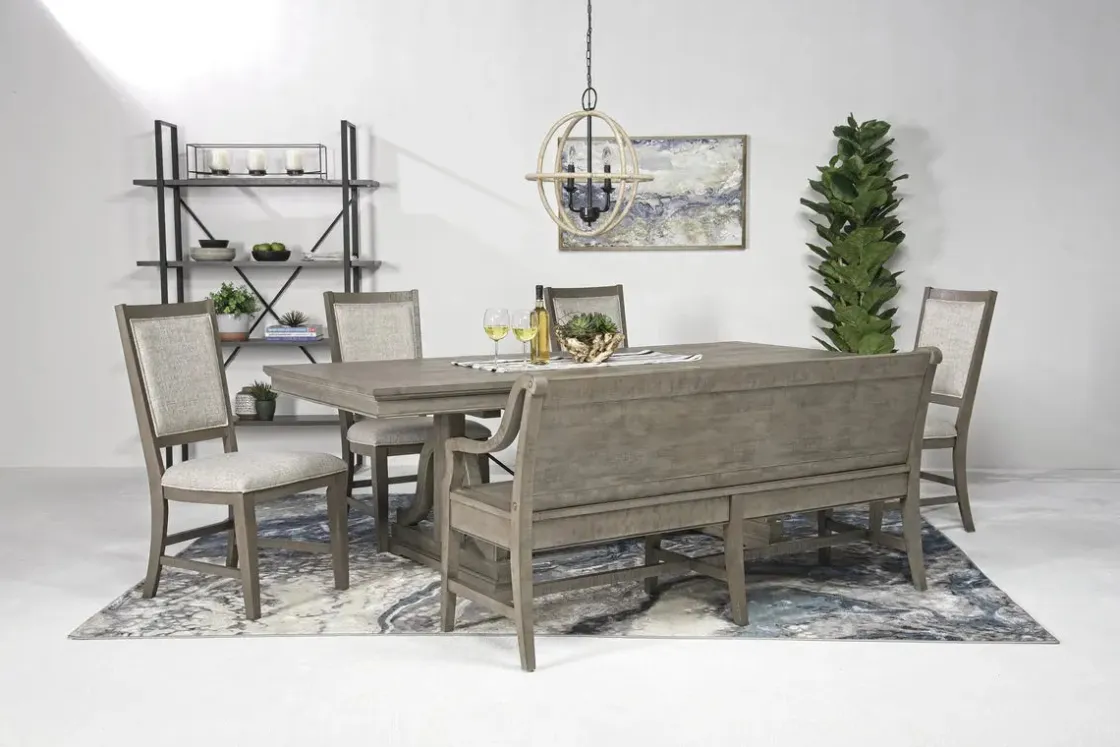 Mor Furniture Bay Creek Extendable Dining Table In Graphite