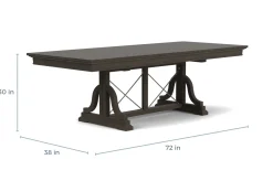Mor Furniture Bay Creek Extendable Dining Table In Graphite