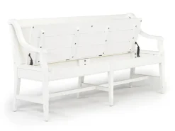 Mor Furniture Bay Creek Extendable Dining Table, 4 V-Back Chairs & High Back Bench In Graphite