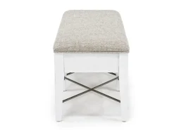 Mor Furniture Bay Creek Extendable Dining Table, 4 V-Back Chairs & High Back Bench In Graphite