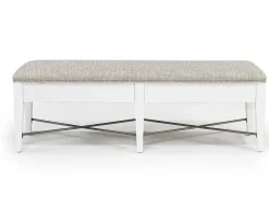 Mor Furniture Bay Creek Extendable Dining Table, 4 V-Back Chairs & High Back Bench In Graphite