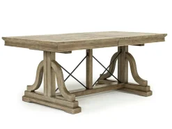 Mor Furniture Bay Creek Extendable Dining Table, 4 V-Back Chairs & High Back Bench In Graphite