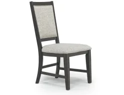 Mor Furniture Bay Creek Extendable Dining Table, 4 V-Back Chairs & High Back Bench In Graphite