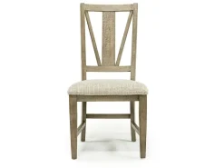 Mor Furniture Bay Creek Extendable Dining Table, 4 V-Back Chairs & High Back Bench In Graphite