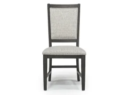 Mor Furniture Bay Creek Extendable Dining Table, 4 V-Back Chairs & High Back Bench In Graphite