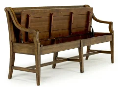 Mor Furniture Bay Creek Extendable Dining Table, 4 V-Back Chairs & High Back Bench In Graphite