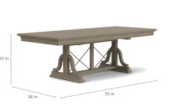Mor Furniture Bay Creek Extendable Dining Table, 4 V-Back Chairs & High Back Bench In Graphite