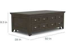 Mor Furniture Bay Creek Lift Top Coffee Table In Nutmeg