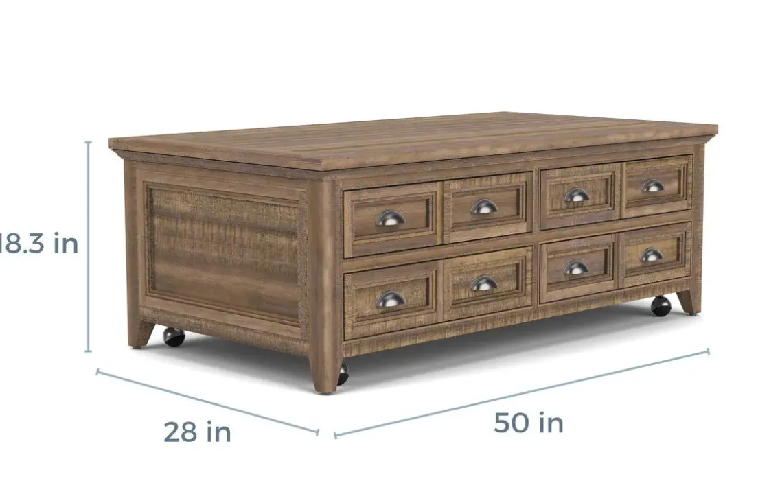 Mor Furniture Bay Creek Lift Top Coffee Table In Nutmeg