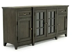 Mor Furniture Bay Creek Media Console In Nutmeg W/ Usb Charger, 70 Inch