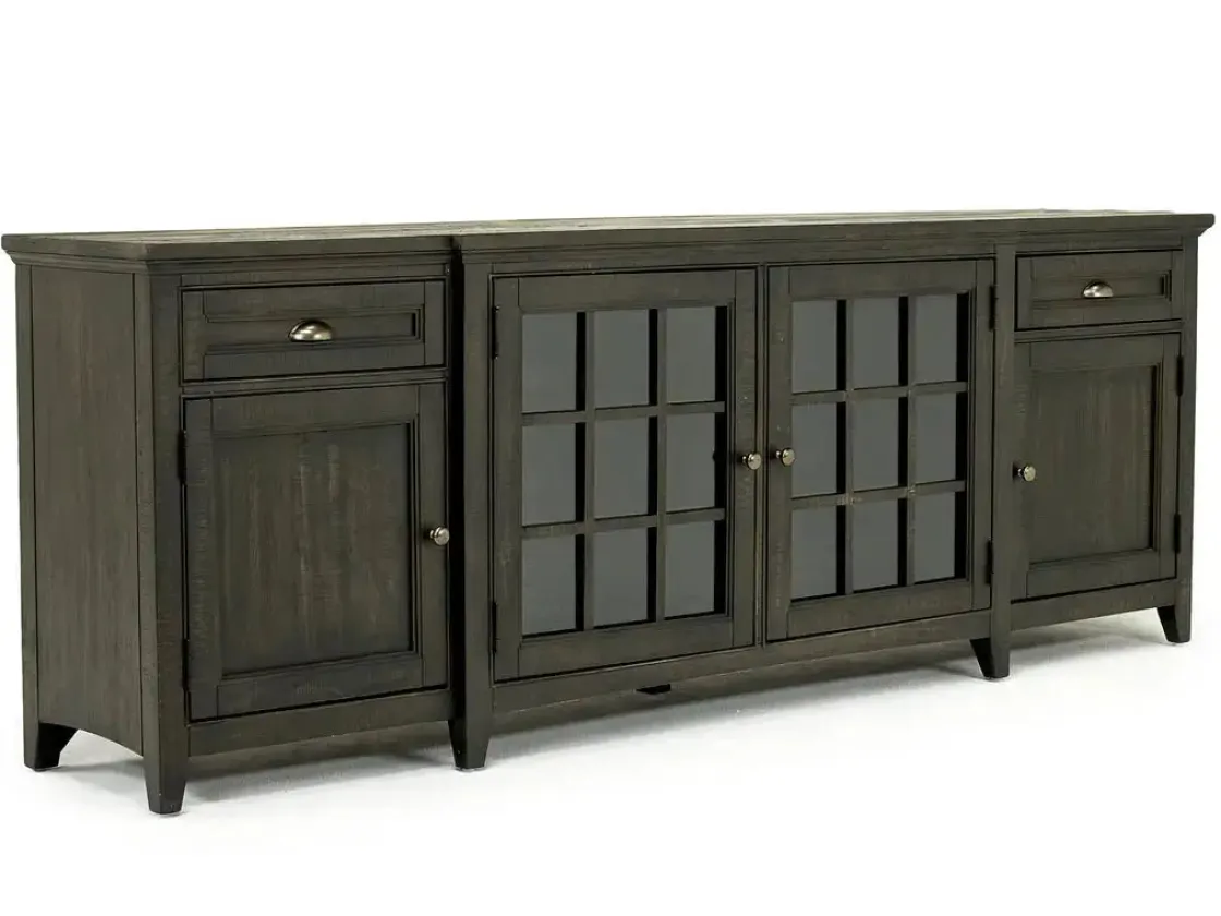 Mor Furniture Bay Creek Media Console In Nutmeg W/ Usb Charger, 70 Inch