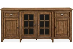 Mor Furniture Bay Creek Media Console In Nutmeg W/ Usb Charger, 70 Inch