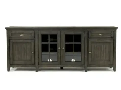 Mor Furniture Bay Creek Media Console In Nutmeg W/ Usb Charger, 70 Inch