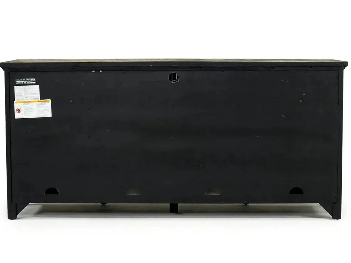 Mor Furniture Bay Creek Media Console In Nutmeg W/ Usb Charger, 70 Inch
