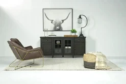 Mor Furniture Bay Creek Media Console In Nutmeg W/ Usb Charger, 70 Inch