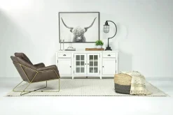 Mor Furniture Bay Creek Media Console In Nutmeg W/ Usb Charger, 70 Inch