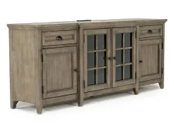 Mor Furniture Bay Creek Media Console In Nutmeg W/ Usb Charger, 70 Inch