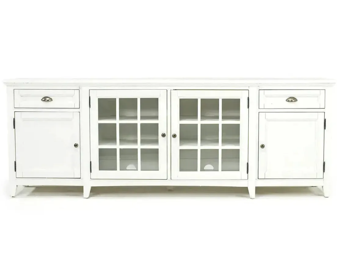 Mor Furniture Bay Creek Media Console In Nutmeg W/ Usb Charger, 70 Inch