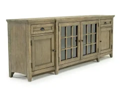 Mor Furniture Bay Creek Media Console In Nutmeg W/ Usb Charger, 70 Inch