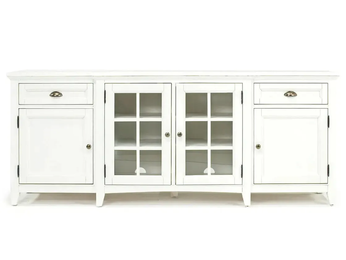 Mor Furniture Bay Creek Media Console In Nutmeg W/ Usb Charger, 70 Inch