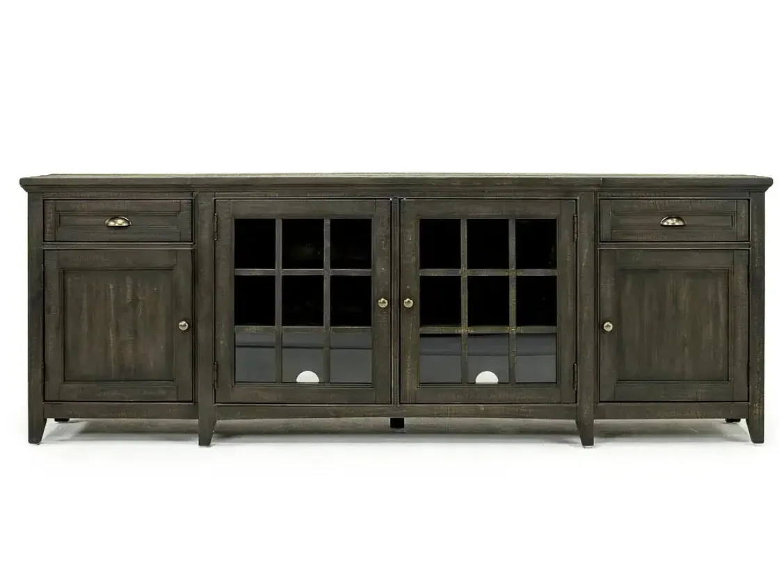 Mor Furniture Bay Creek Media Console In Nutmeg W/ Usb Charger, 70 Inch