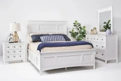 Mor Furniture Bay Creek Panel Bed In Light Gray, Queen