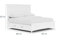 Mor Furniture Bay Creek Panel Bed In Light Gray, Queen