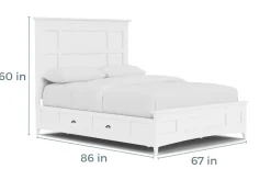 Mor Furniture Bay Creek Panel Bed In Light Gray, Queen