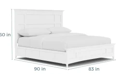 Mor Furniture Bay Creek Panel Bed In Light Gray, Queen