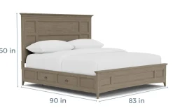 Mor Furniture Bay Creek Panel Bed In Light Gray, Queen
