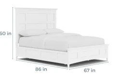 Mor Furniture Bay Creek Panel Bed In Light Gray, Queen