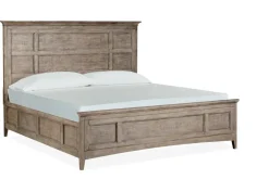 Mor Furniture Bay Creek Panel Bed W/ Storage, Dresser, Mirror & Nightstand In Nutmeg, Queen