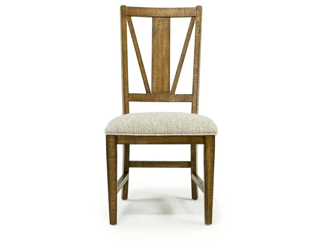 Mor Furniture Bay Creek Side Chair In Light Gray, V-Back