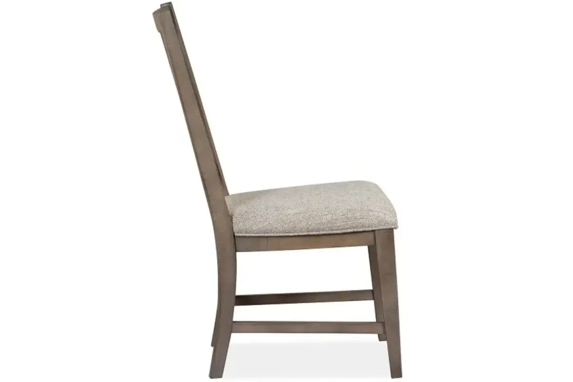 Mor Furniture Bay Creek Side Chair In Light Gray, V-Back