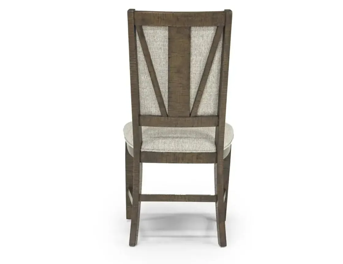 Mor Furniture Bay Creek Side Chair In Light Gray, V-Back
