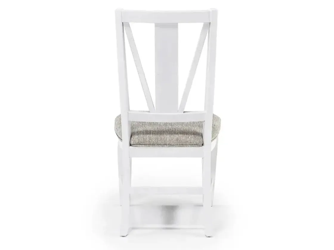 Mor Furniture Bay Creek Side Chair In Light Gray, V-Back