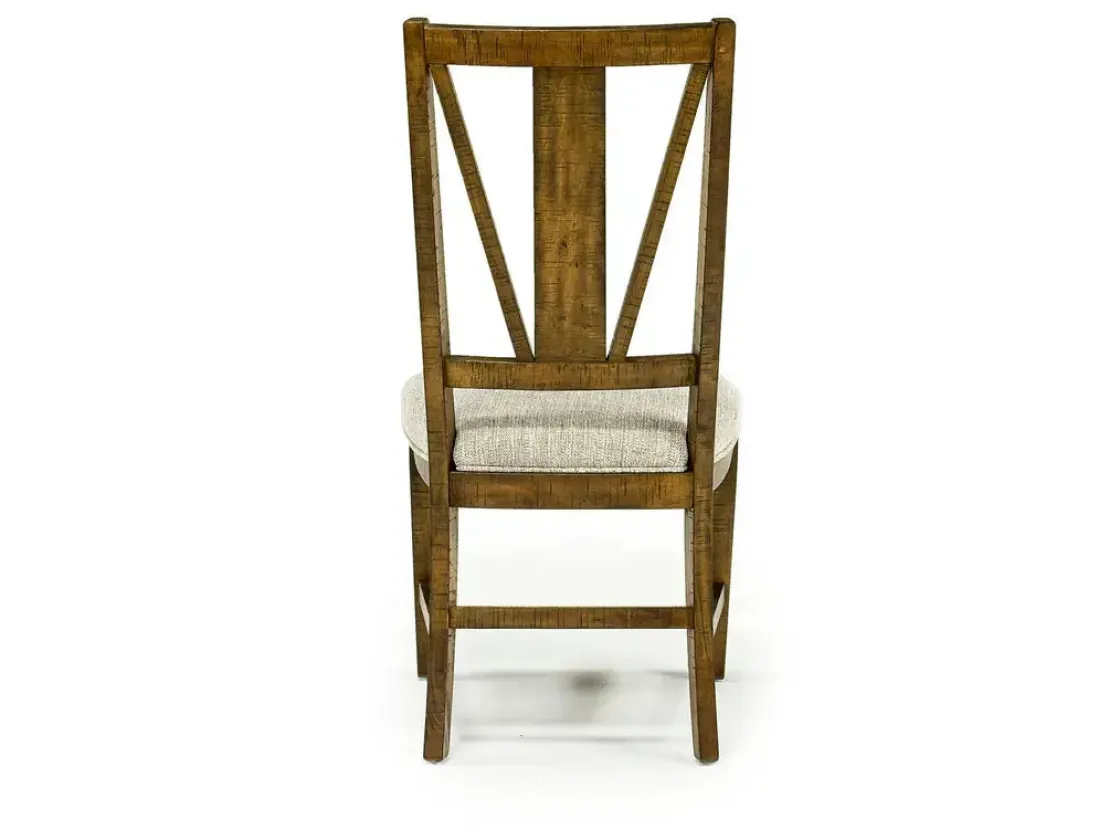 Mor Furniture Bay Creek Side Chair In Light Gray, V-Back