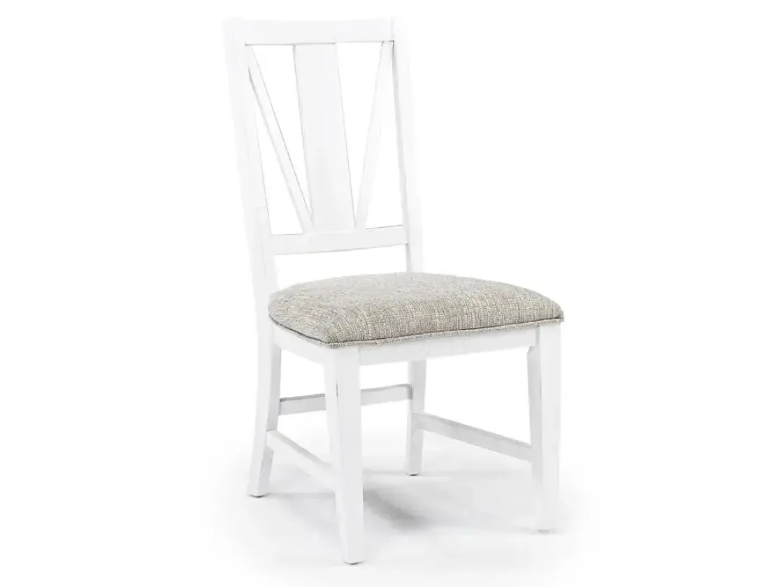 Mor Furniture Bay Creek Side Chair In Light Gray, V-Back