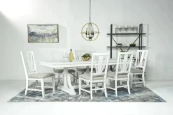 Mor Furniture Bay Creek Side Chair In Light Gray, V-Back